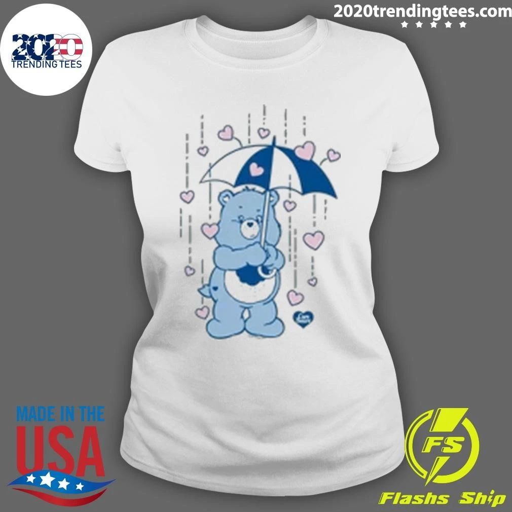 Care Bears Grumpy Bear Umbrella Hearts Oversized Graphic Shirt
