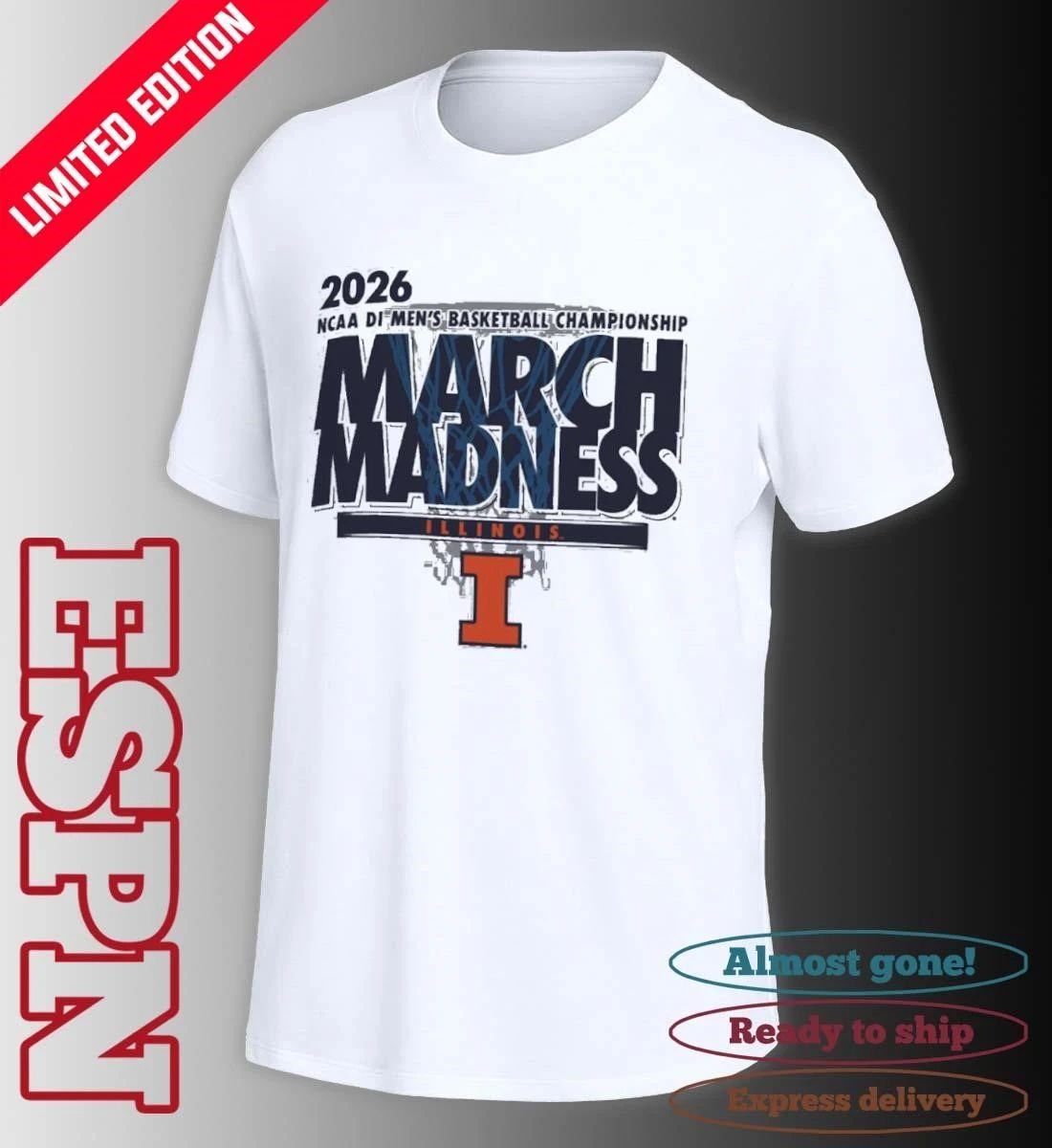 Illinois Men’s Basketball Single Team NCAA March Madness Shirt