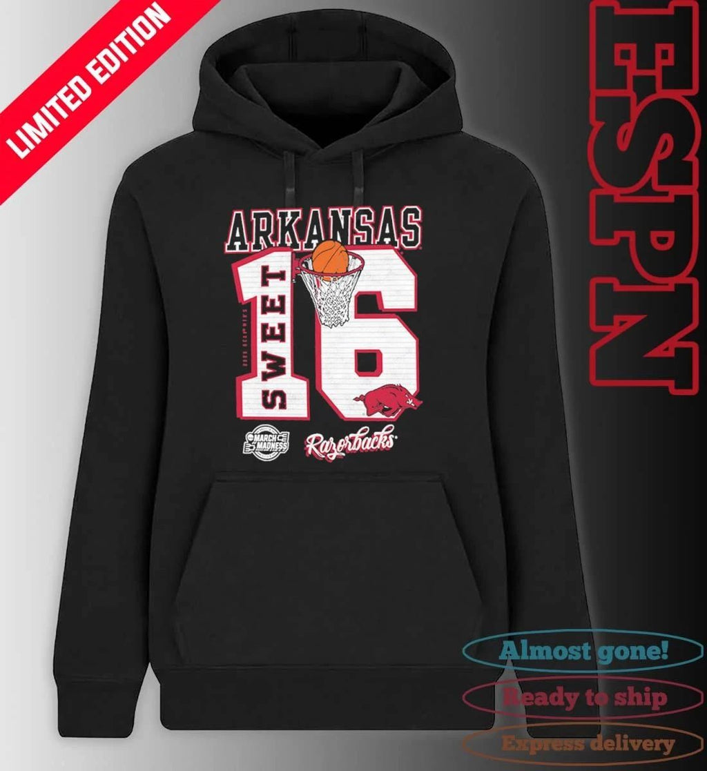 Arkansas Razorbacks Sweet 16 NCAA March Madness Shirt
