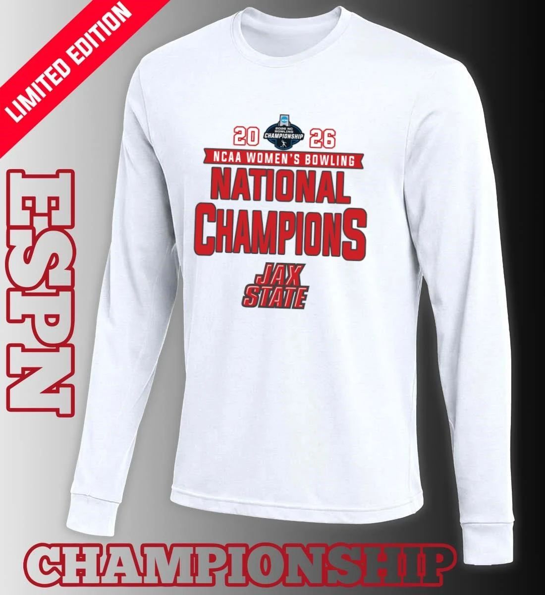 Jacksonville State Gamecocks 2026 NCAA Women’s Bowling National Champions Shirt