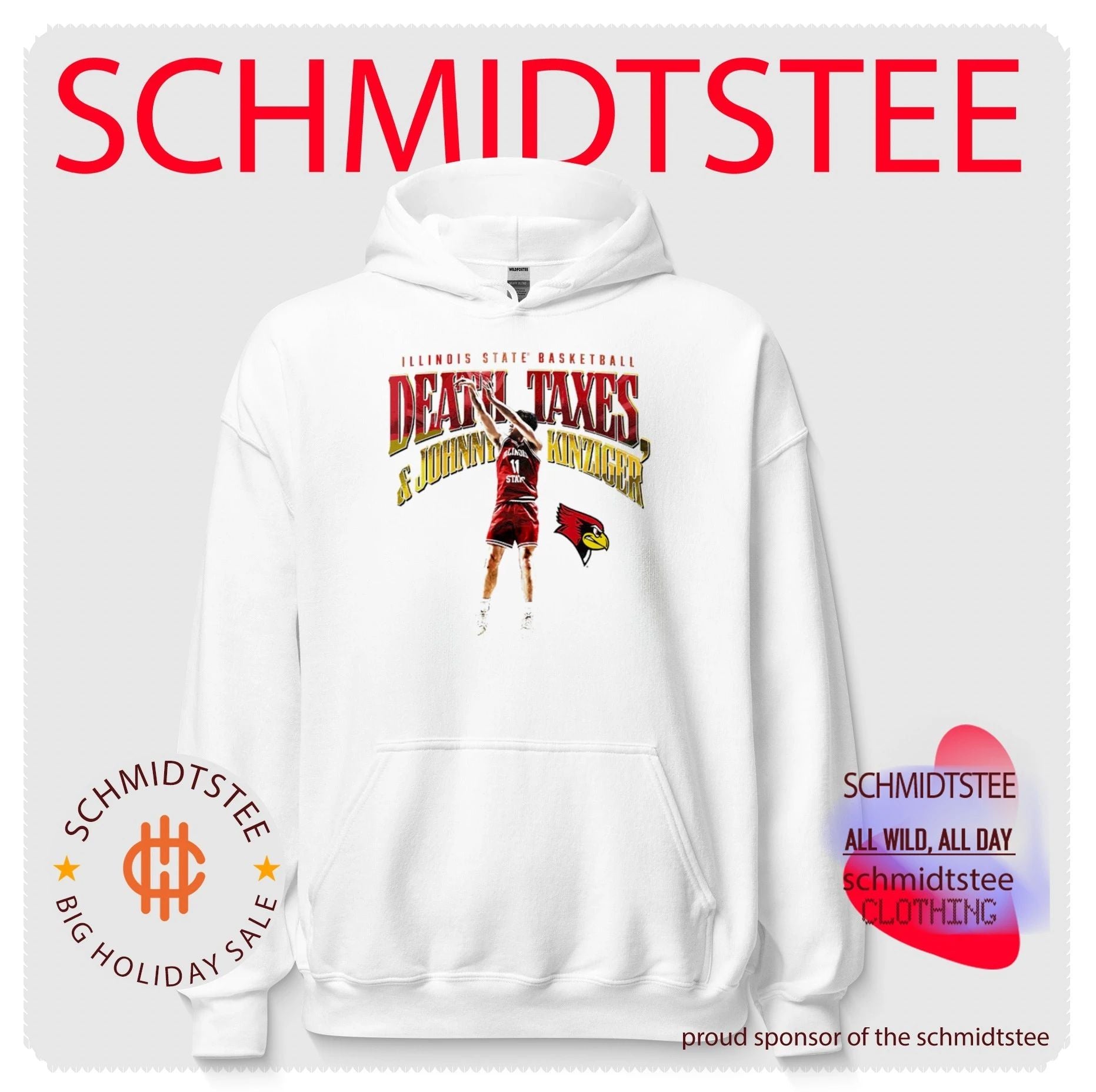 Death Taxes and Johnny Kinziger Illinois State Basketball shirt