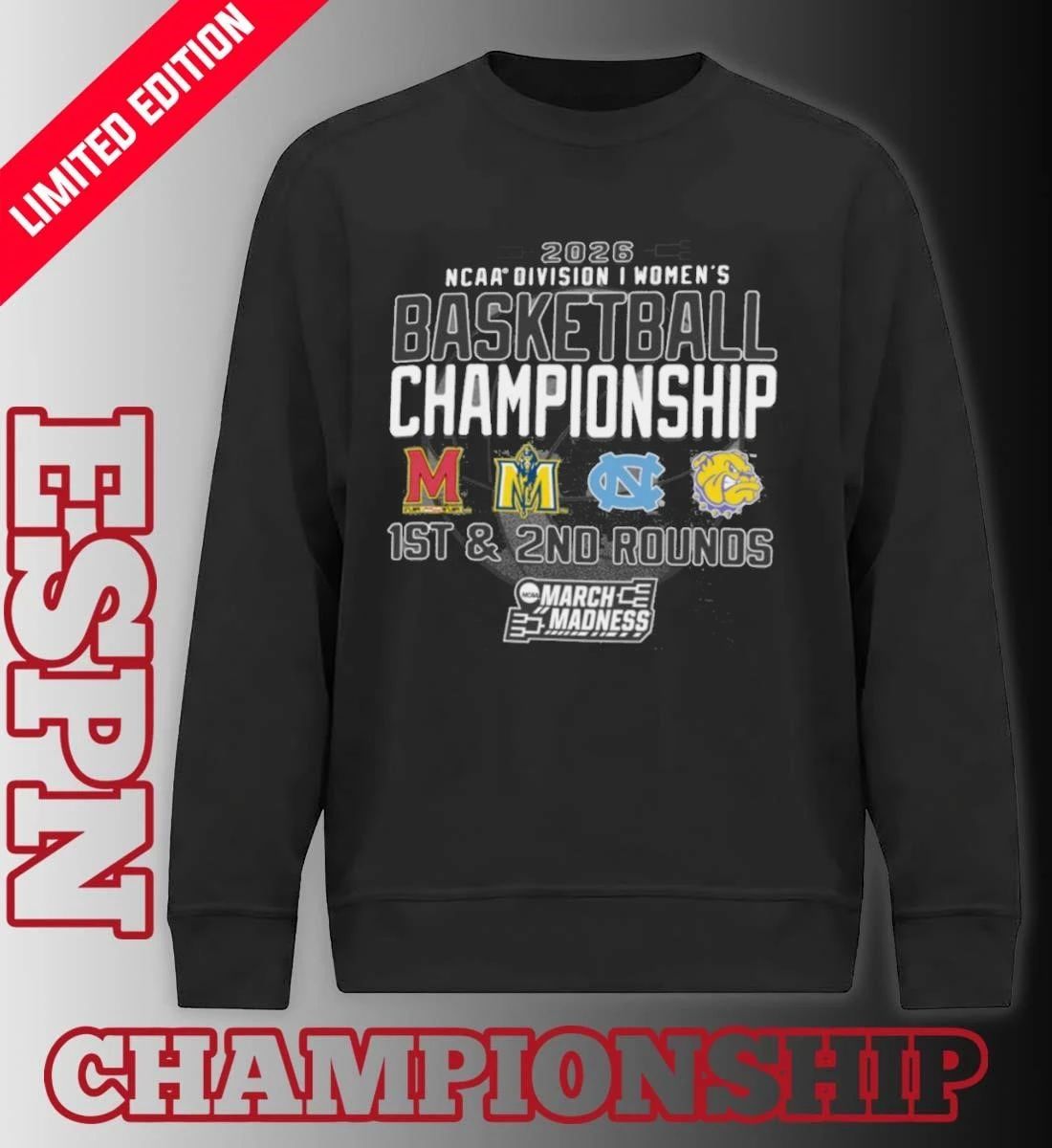 1st, 2nd Rounds 2026 NCAA DI Women’s Basketball Championship – Chapel Hill, NC Shirt