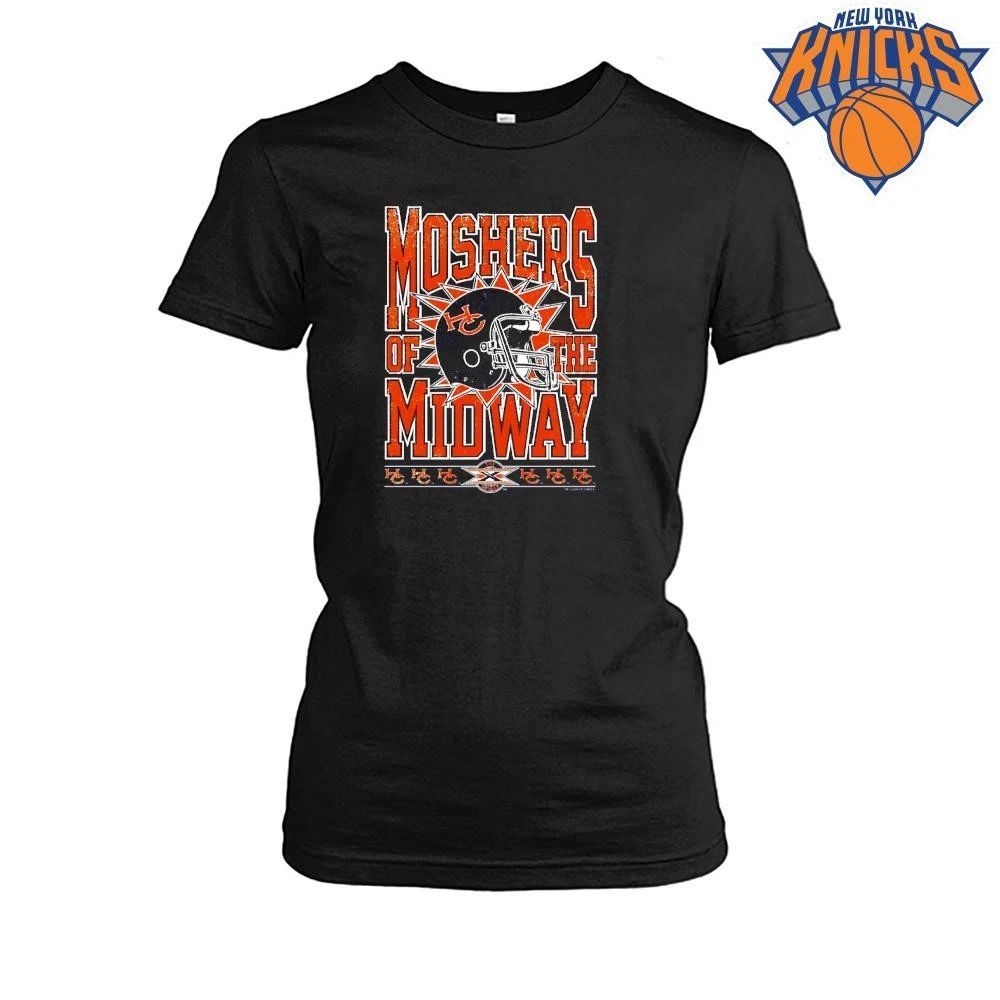 Moshers Of The Midway Hardcore Chicago Football Helmet Shirt