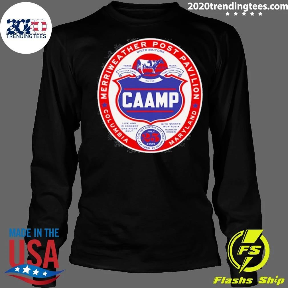 Caamp July 25 2026 Columbia, Md Shirt