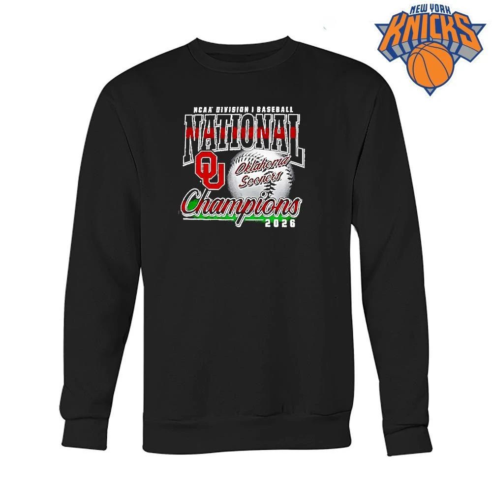 Oklahoma Sooners 2026 Ncaa Division I Baseball Mens College World Series Champions Franklin Shirt