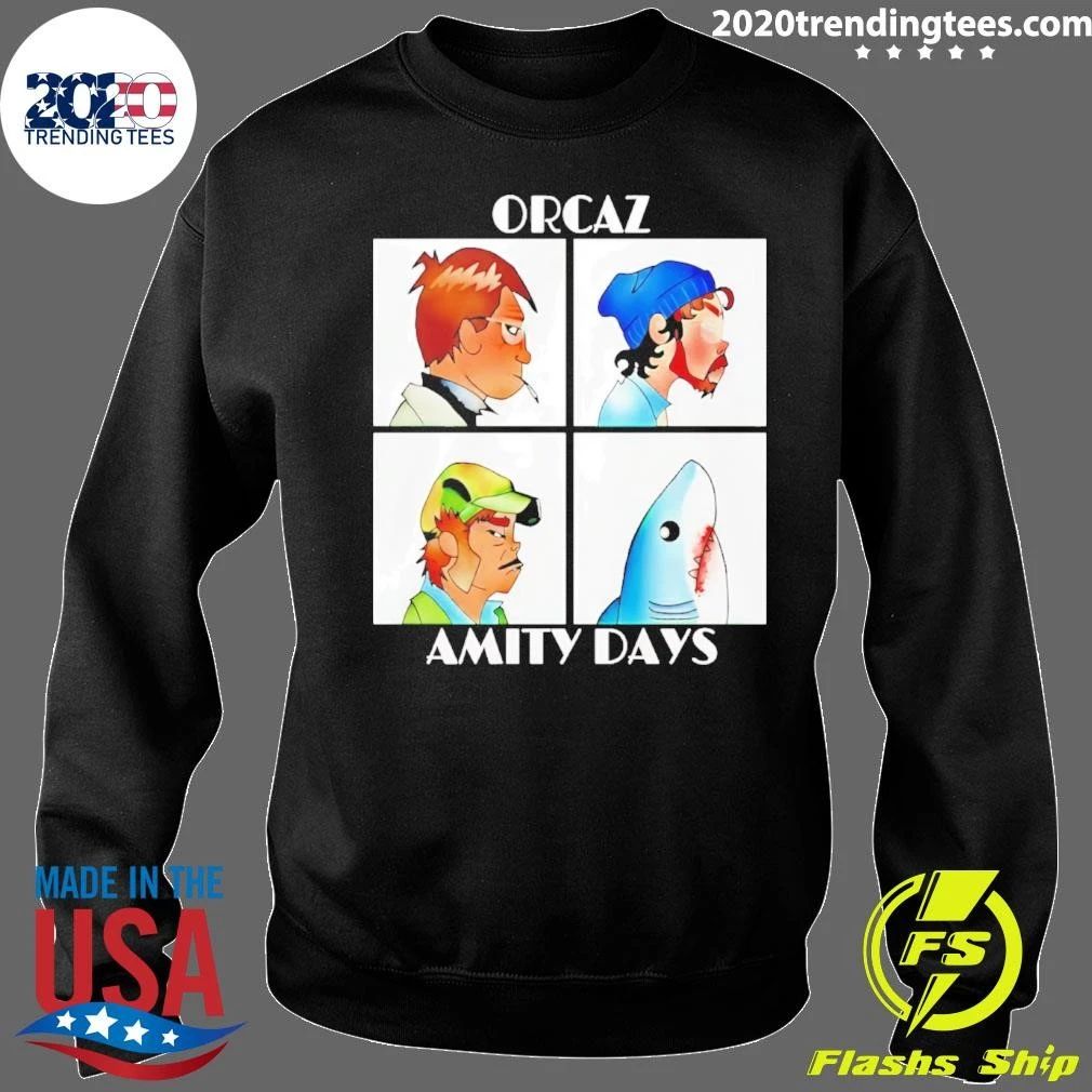 Orcaz Amity Days Demon Days And Jaws Parody Shirt
