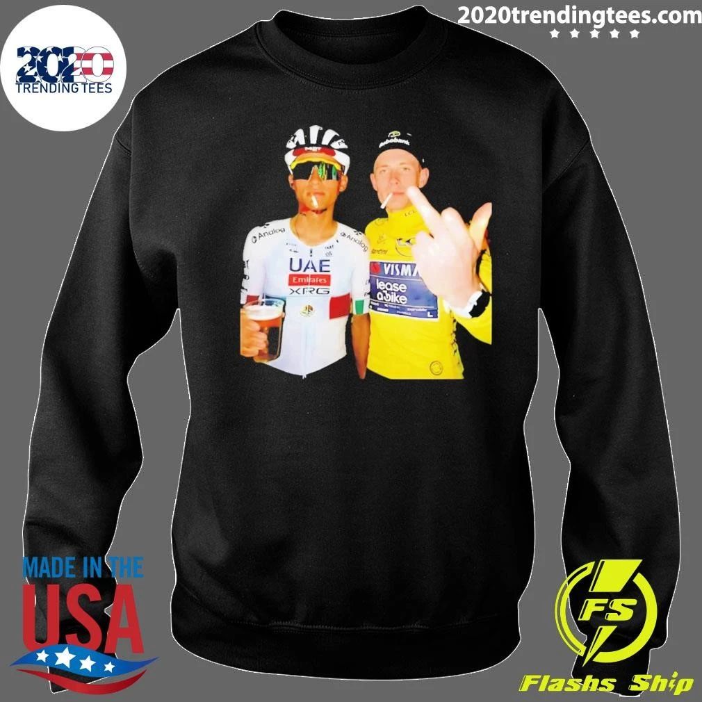 Isaac Del Toro & Jonas Vingegaard 2026 Smoking and Middle Finger Shirt