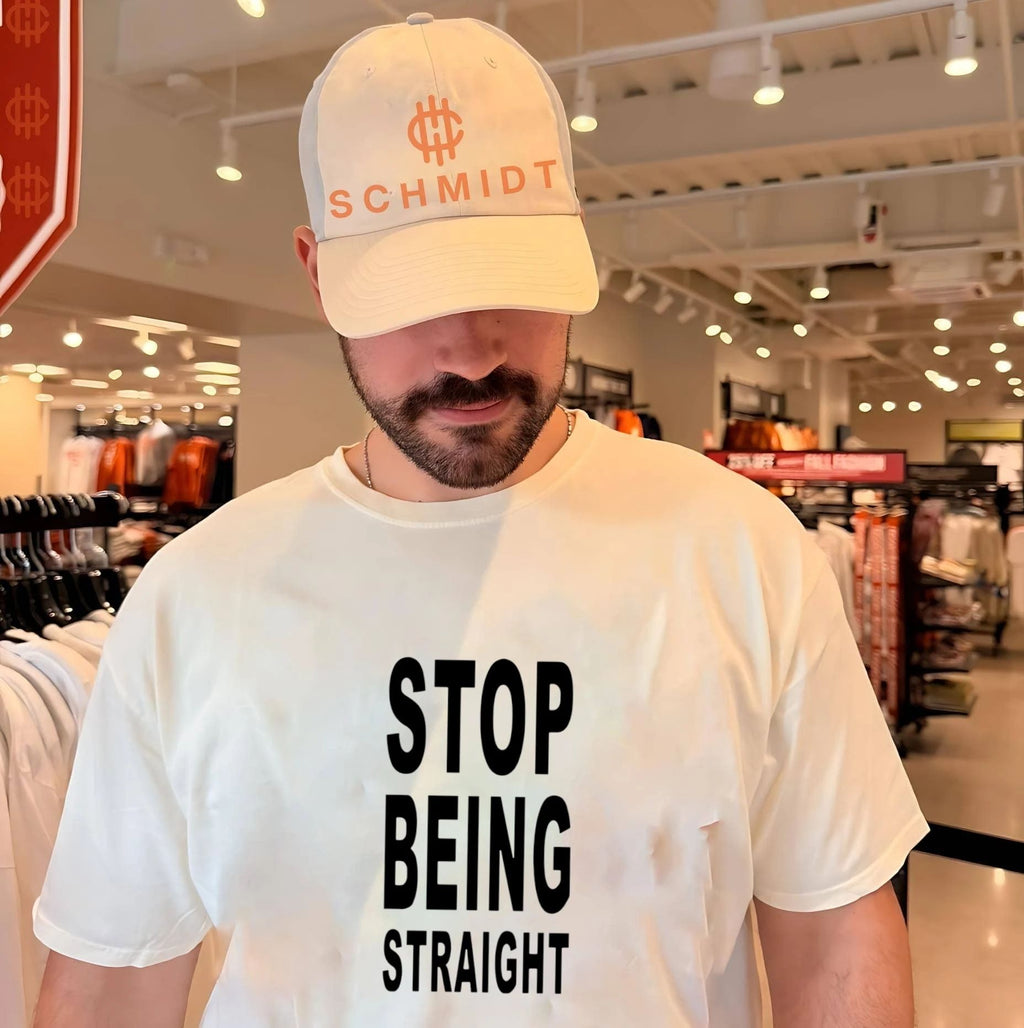 Stop Being Straight text shirt
