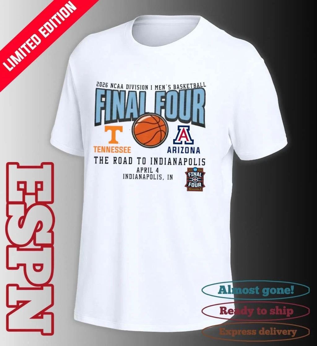 Tennessee Volunteers Vs Arizona Wildcats 2026 NCAA DI Men’s Basketball Tournament March Madness Final 4 T-Shirt