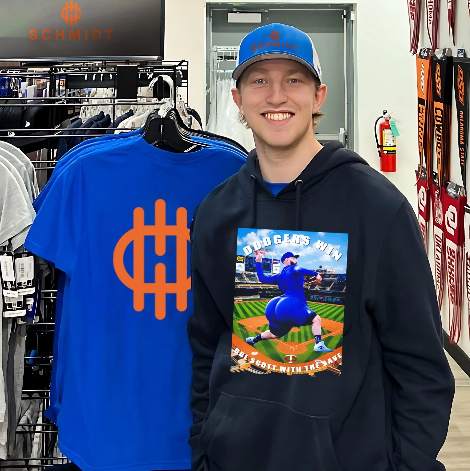 Dodgers Win BBL Scott with the Save Baseball Meme shirt