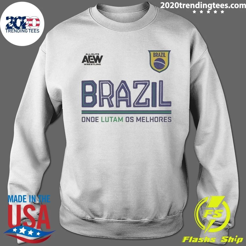AEW Tournament Soccer Collection Brazil Onde Lutam Os Melhores Shirt