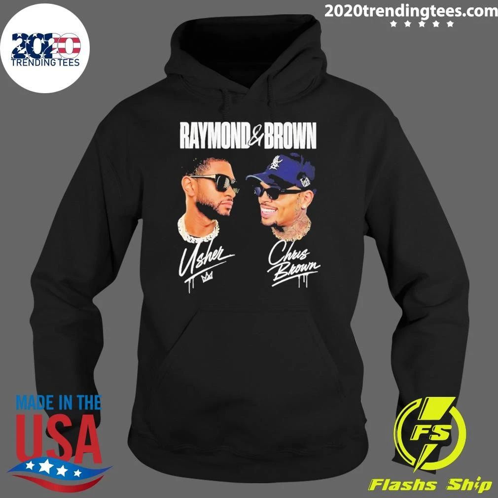 Chris Brown Usher Raymond And Brown Concert Signatures Shirt