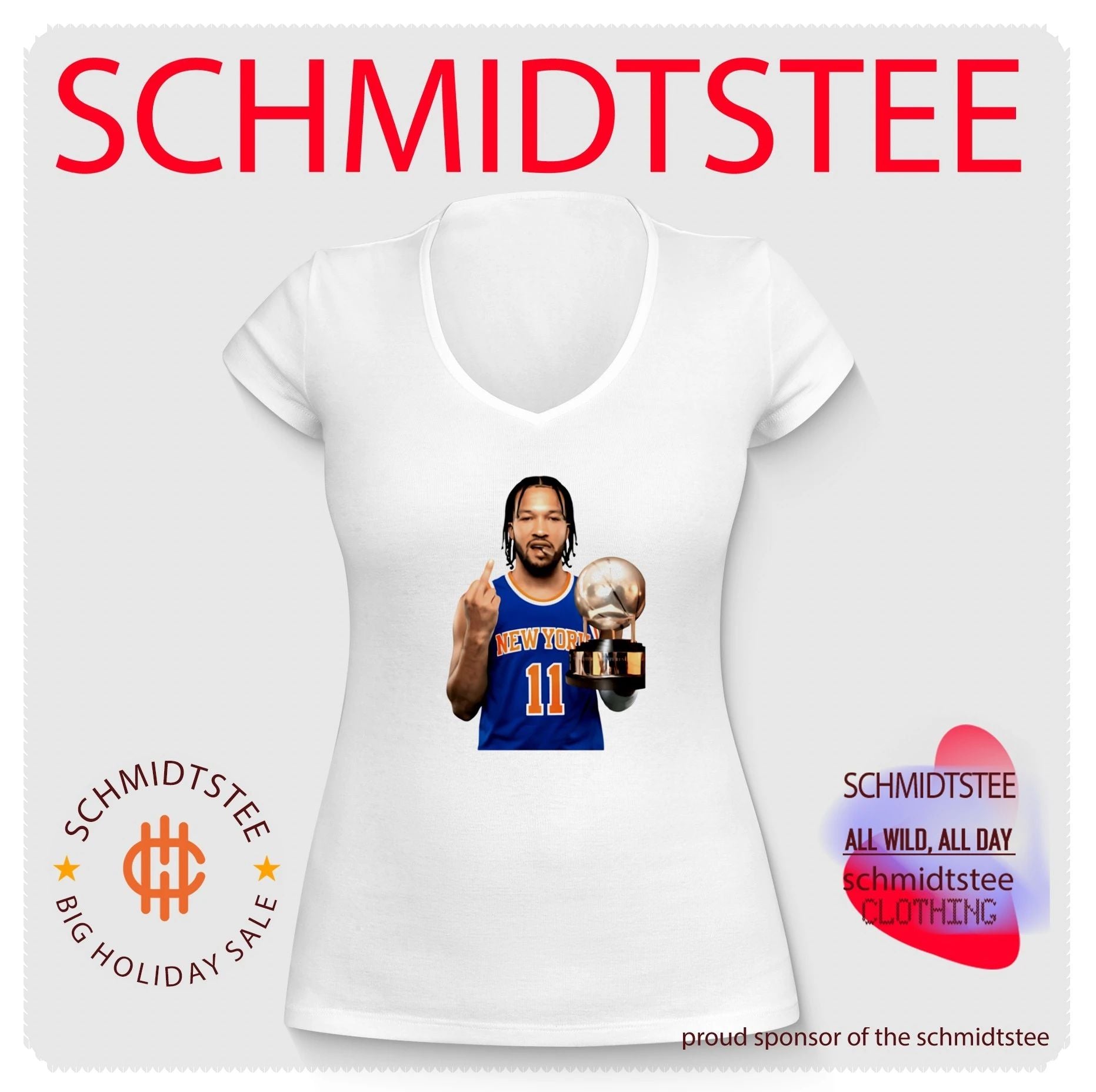 Jalen Brunson New York Knicks smoking and trophy shirt
