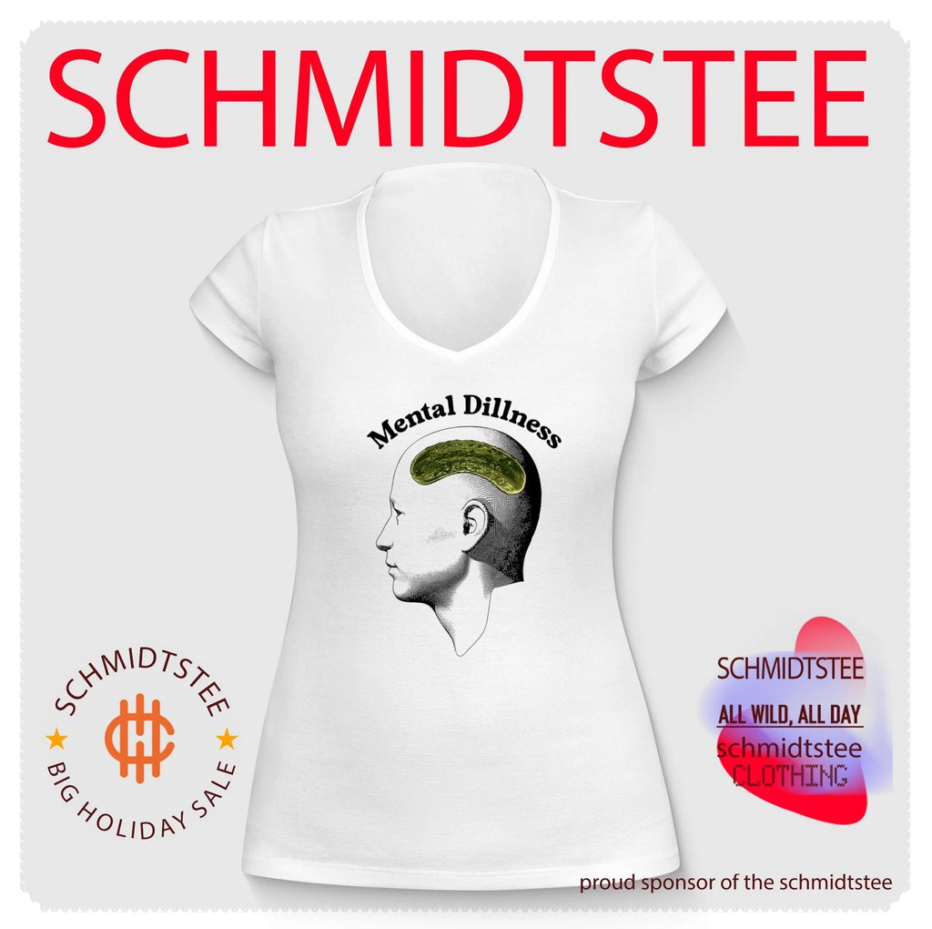 Mental Dillness pickle funny pun brain humor shirt