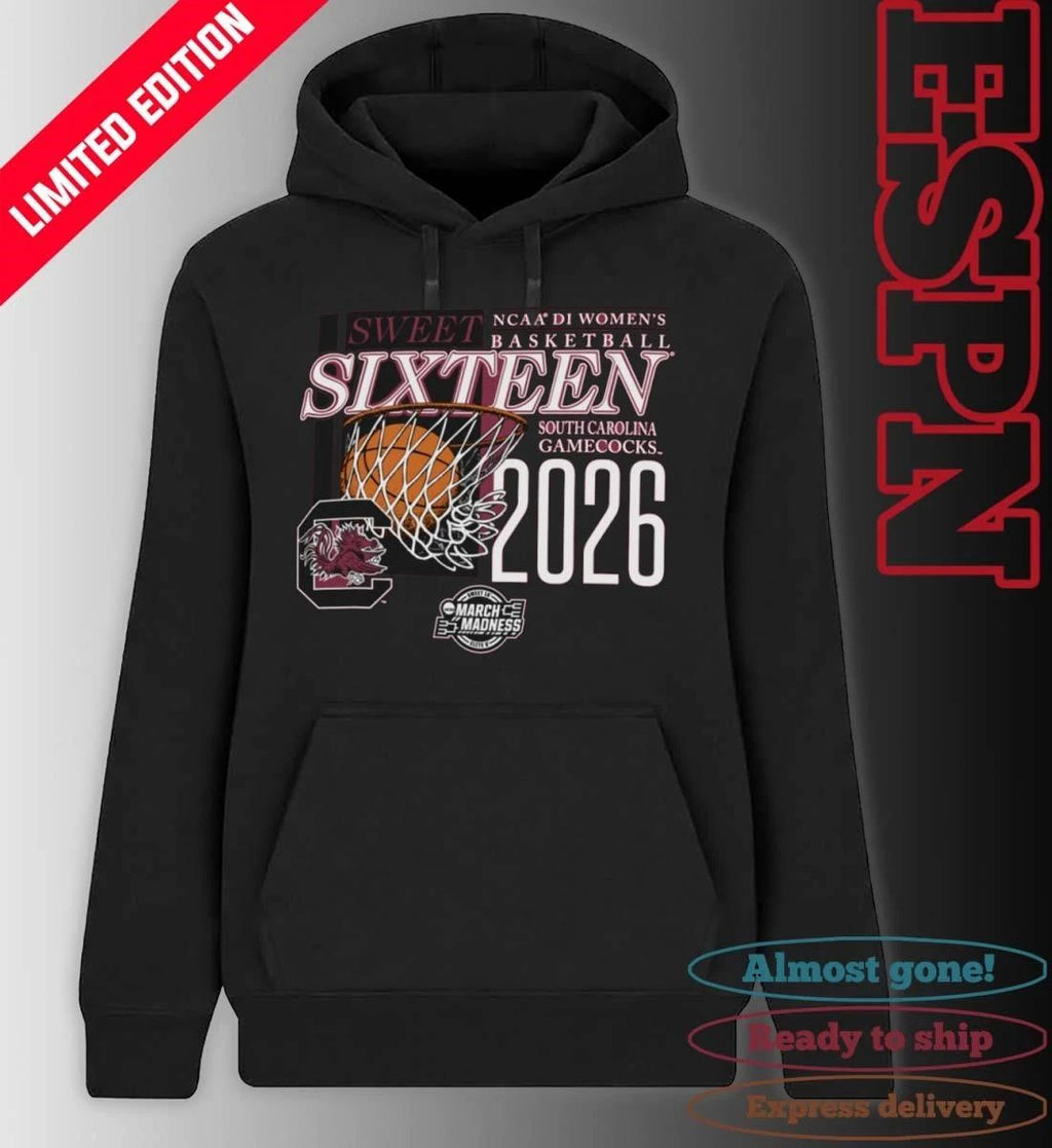 South Carolina Gamecocks 2026 NCAA DI Women’s Basketball Sweet Sixteen – Sacramento Regional T-Shirt
