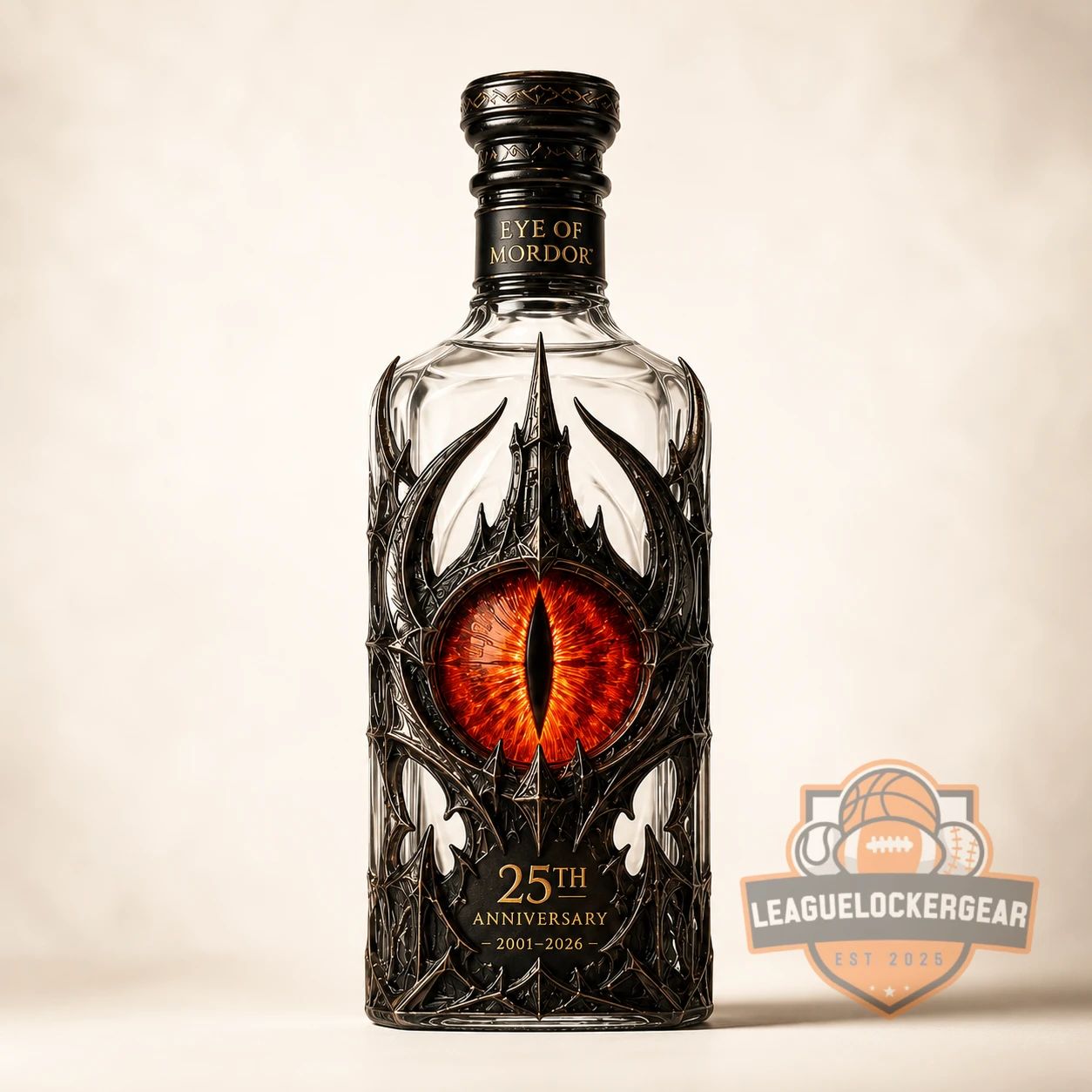Eye of Mordor 25th Anniversary Whiskey Bottle