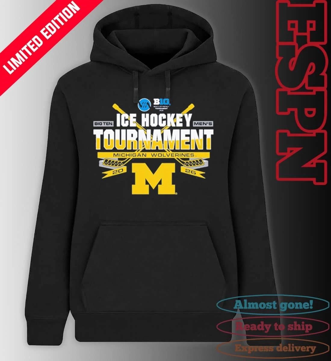 Michigan Wolverines 2026 Big Ten Hockey Championship Participant shirt