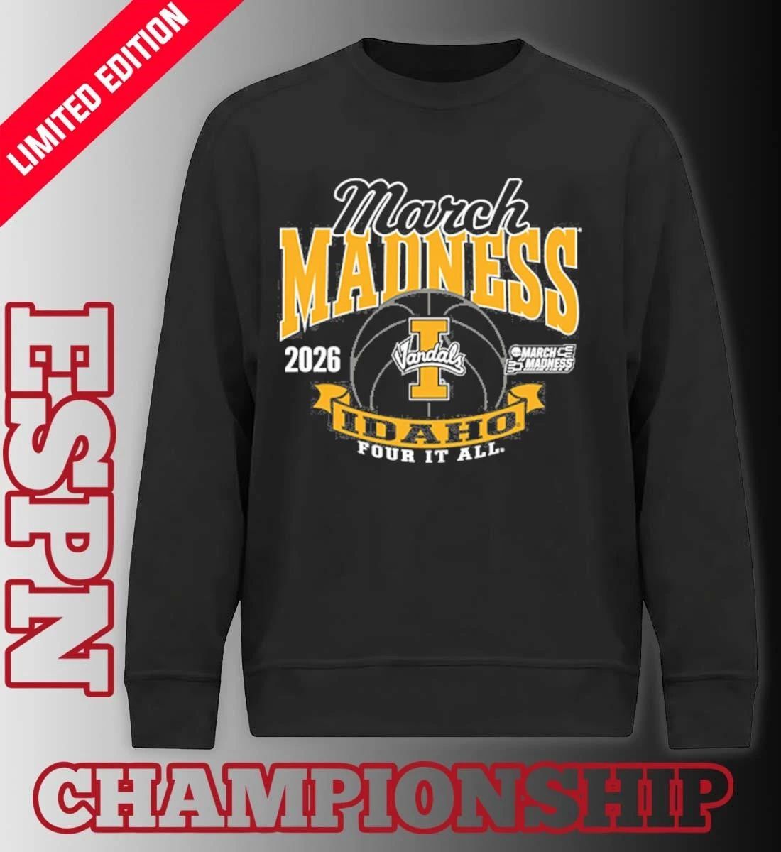 Idaho Vandals Women’s Basketball 2026 NCAA March Madness Bound T-Shirt