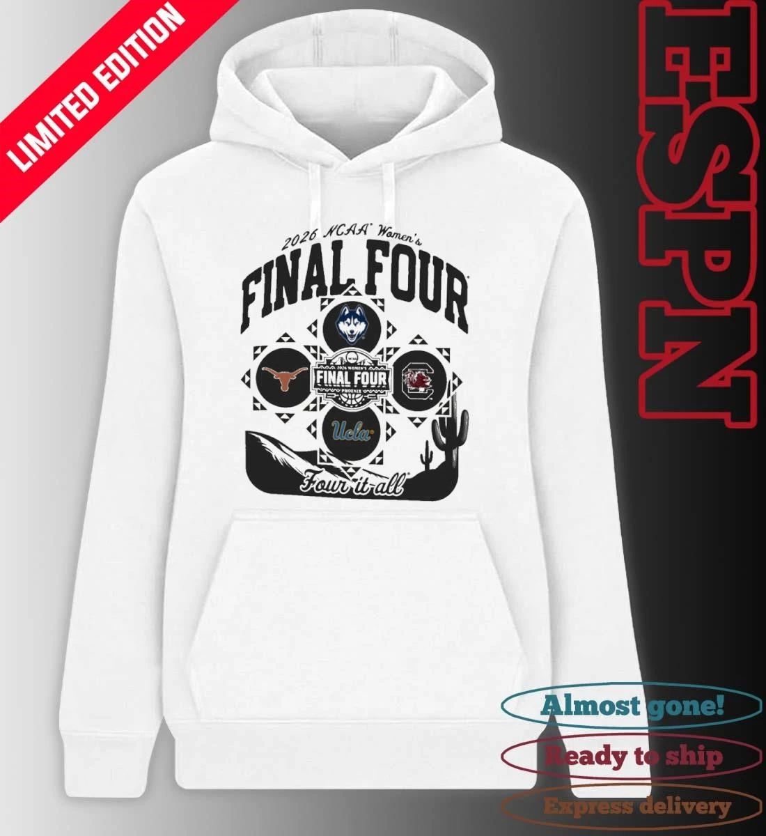 2026 NCAA Women’s Final Four Semifinal 4 Teams Shirt