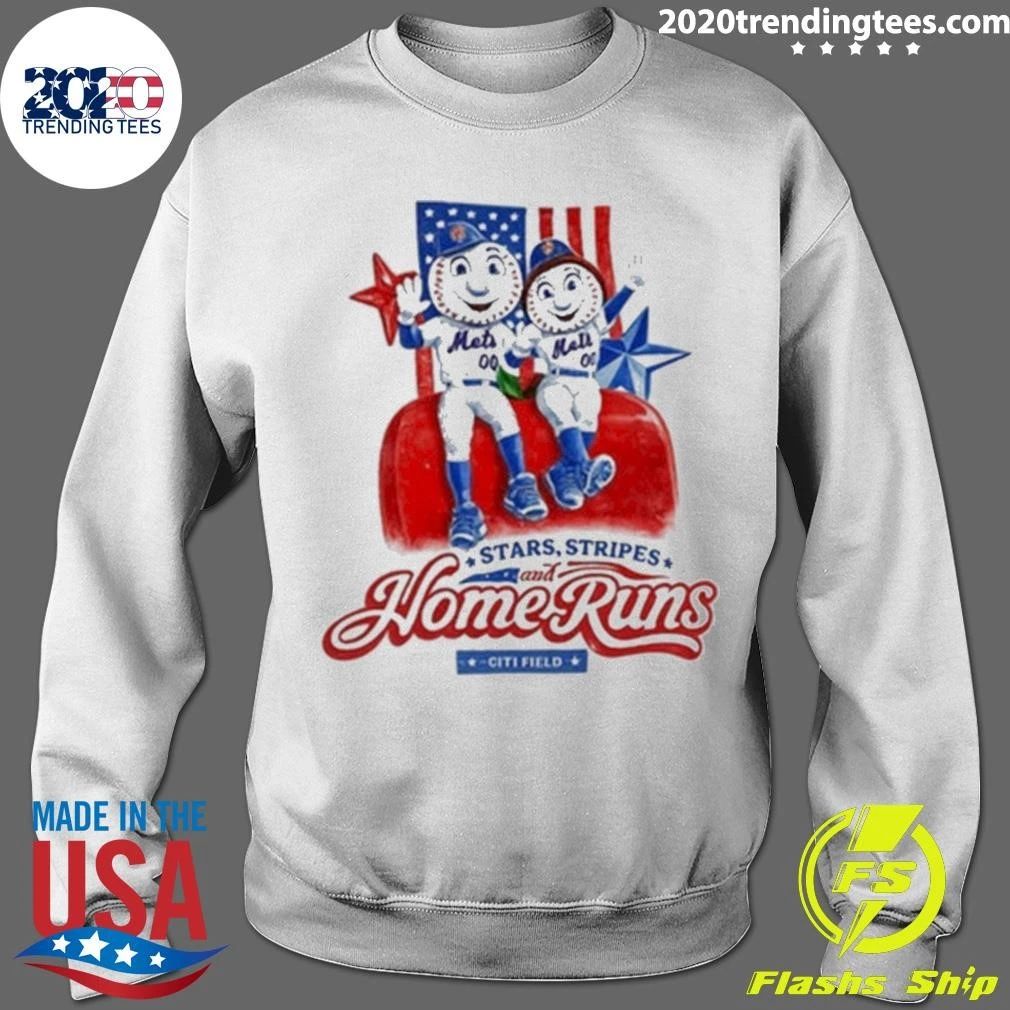New York Mets Stars Stripes And Home Runs Tee Shirt