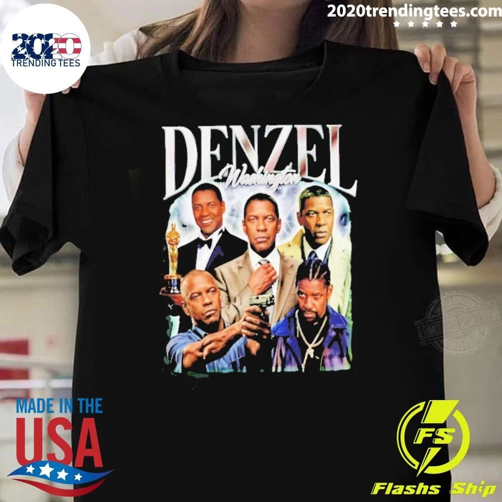 Denzel Washington Collage 90s Bootleg Vintage Shirt