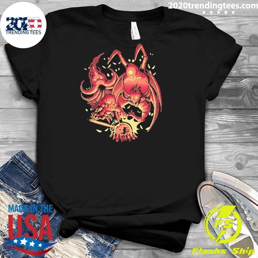 Nightly Encounter Alien Monsters Sci-fi Shirt