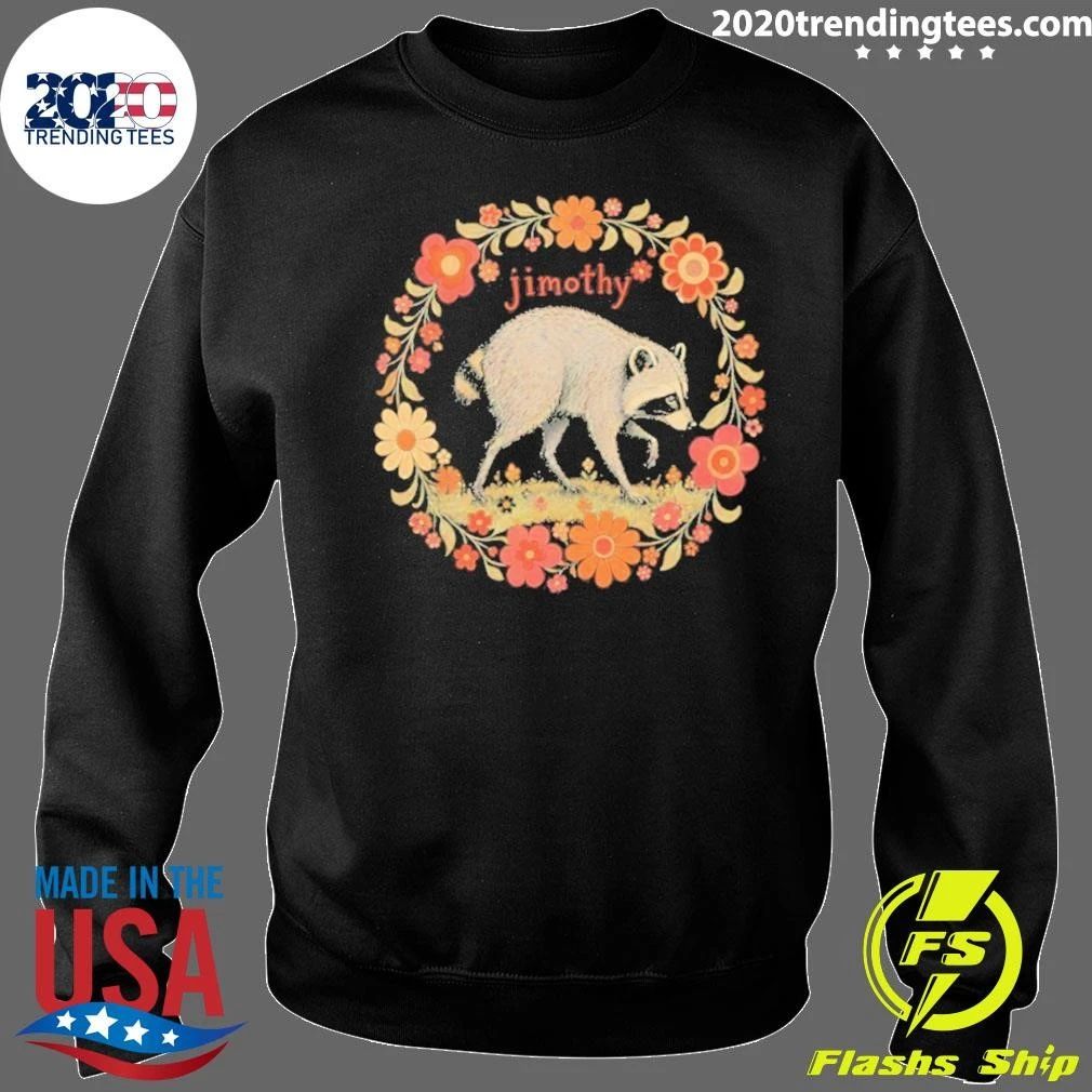 Jimothy Raccoon Floral Wreath Cottagecore Shirt