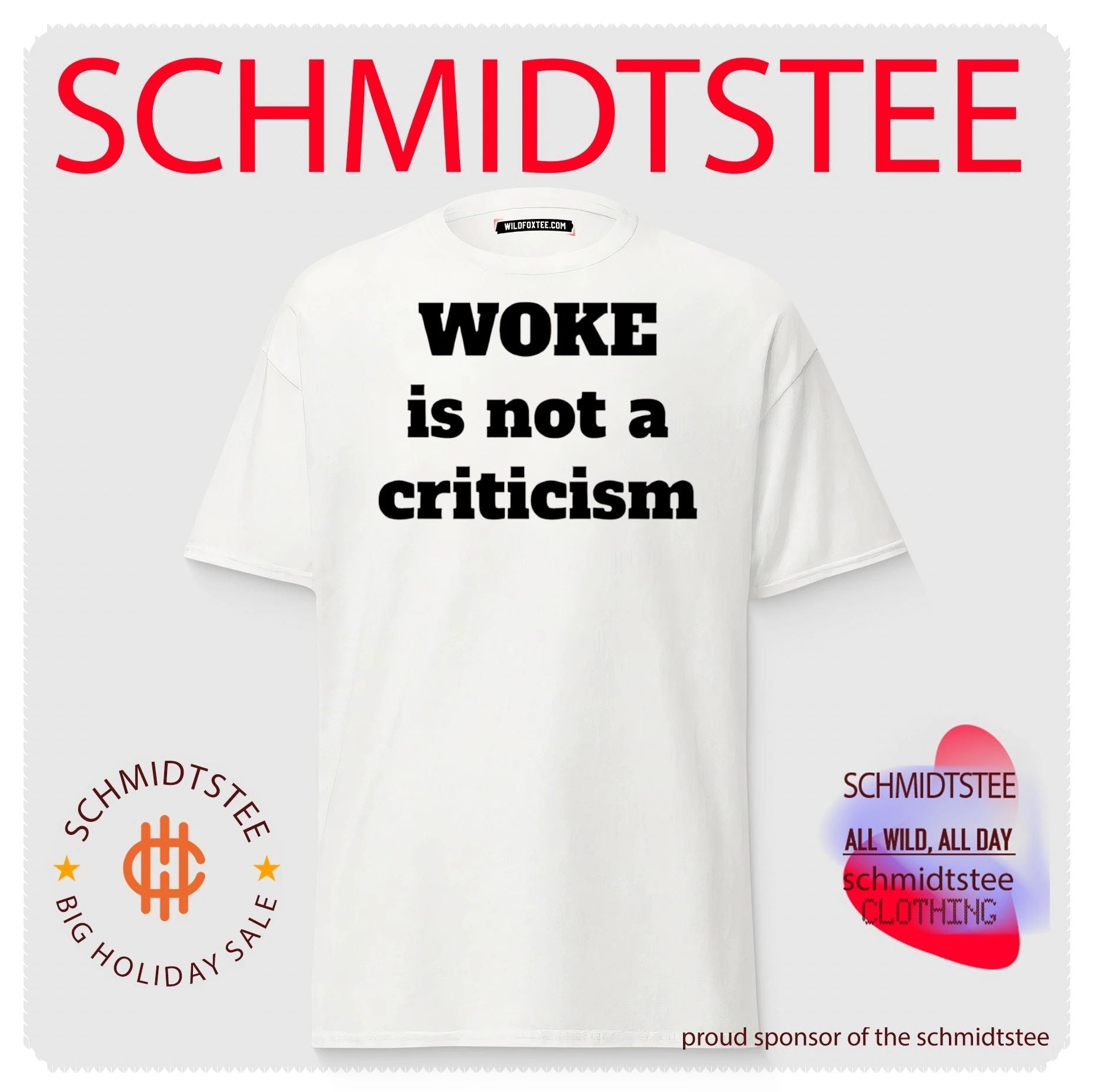 Woke is not a criticism simple text shirt
