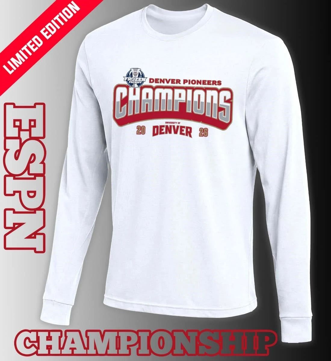 Denver Pioneers 2026 Frozen Faceoff Champions T-Shirt