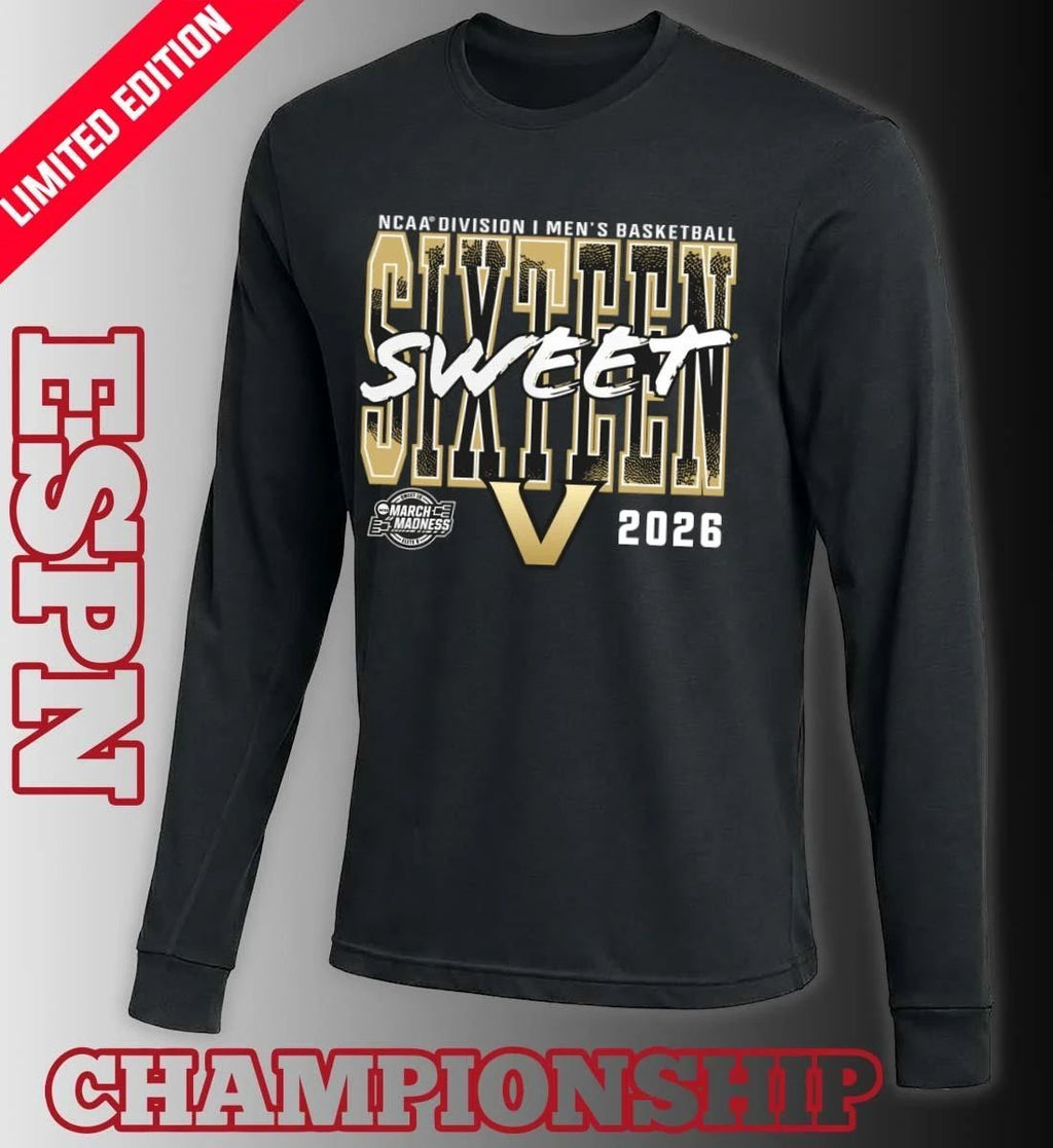 Vanderbilt Commodores 2026 NCAA Men’s Basketball Tournament March Madness Sweet 16 T-Shirt