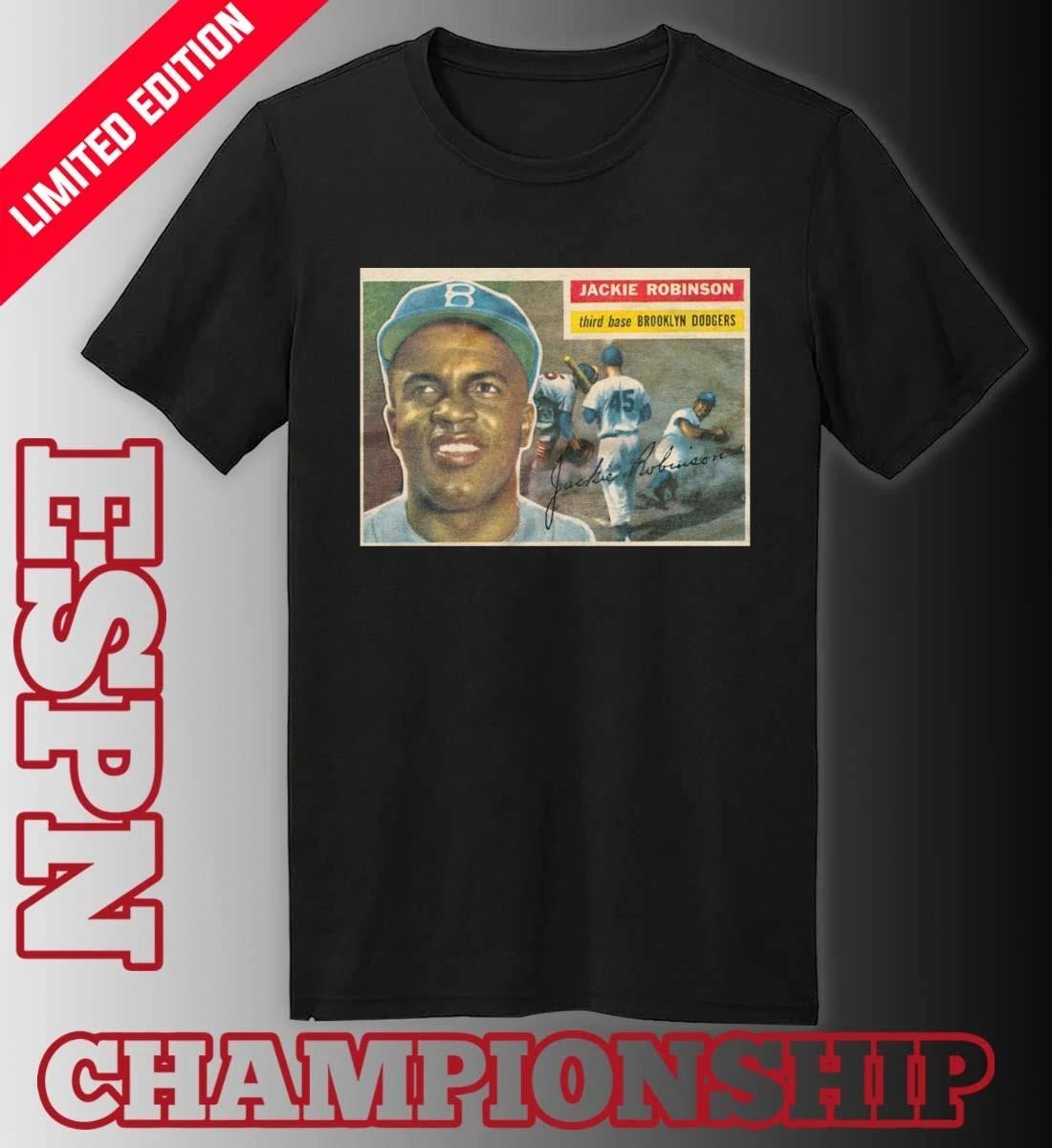 1956 Topps Baseball Jackie Robinson Dodgers shirt