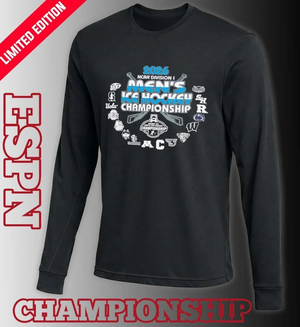 16 Teams 2026 NCAA DI Men’s Ice Hockey Regionals T-Shirt