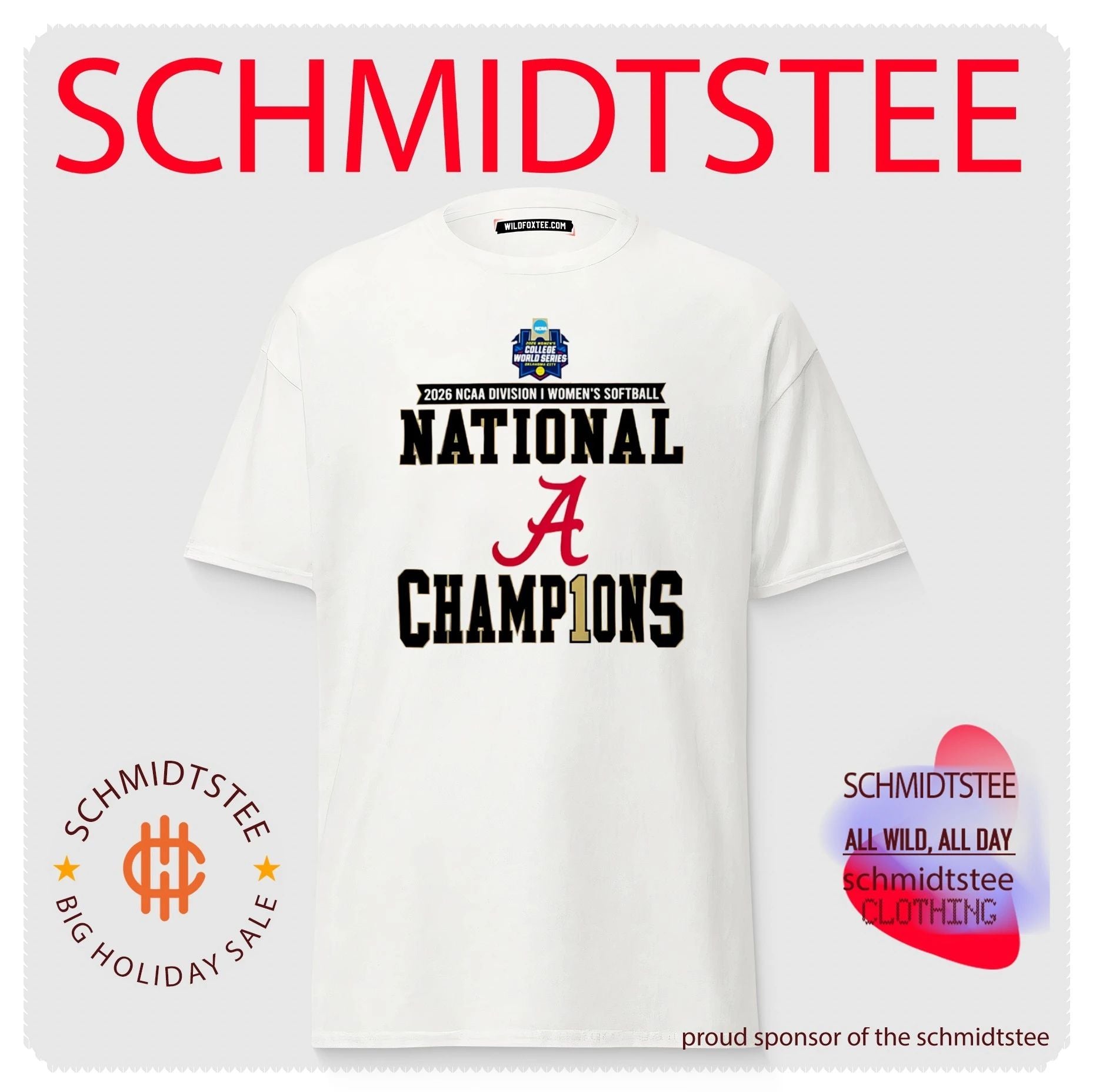 Alabama Crimson Tide 2026 NCAA Softball Women’s College World Series Champions shirt