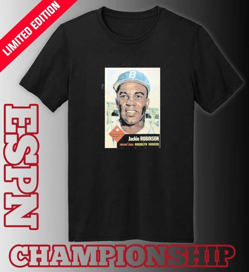 1953 Topps Baseball Jackie Robinson Dodgers shirt