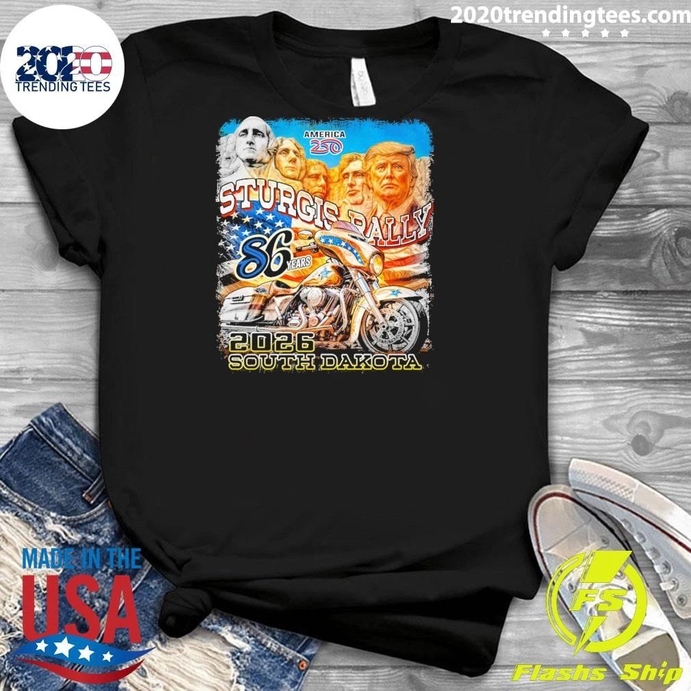 2026 Sturgis Motorcycle Rally Trumpmore Mens Black Shirt