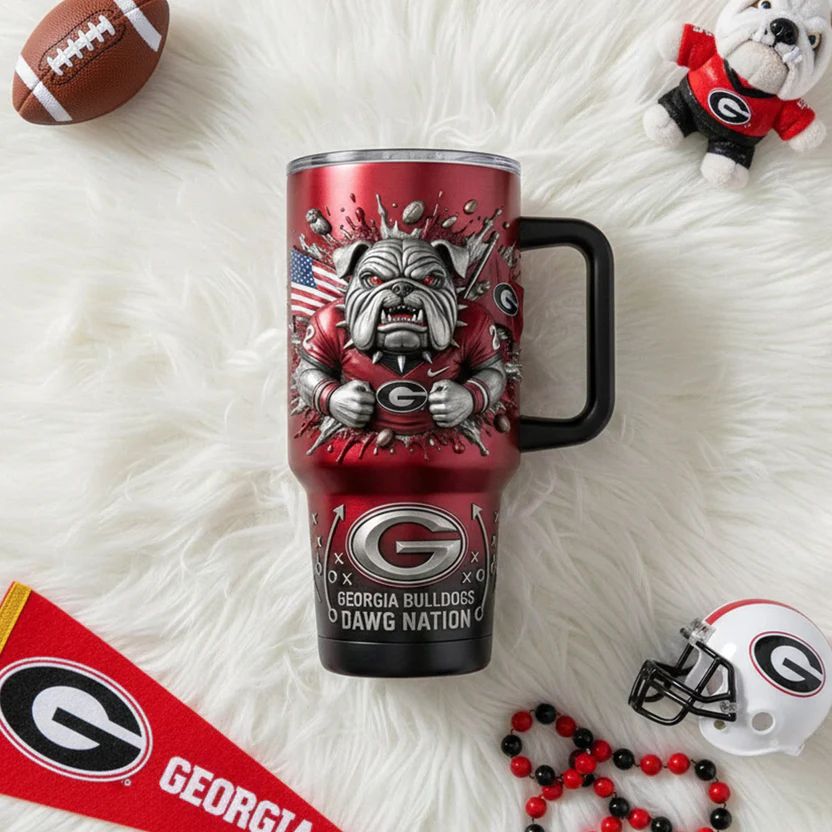 Georgia Bulldogs Dawg Nation Tumbler With Handle