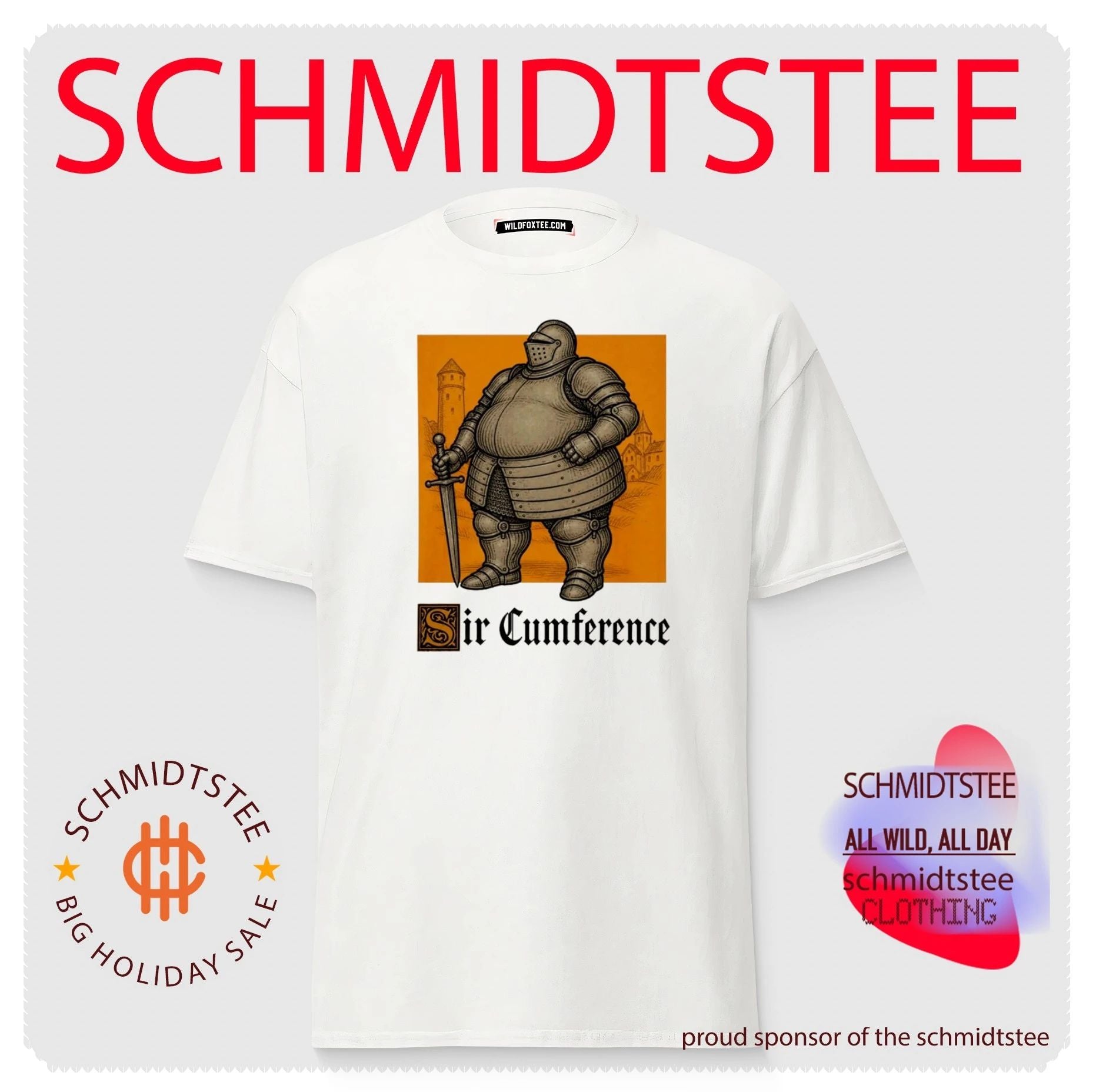 Sir Cumference Medieval Knight pun wordplay shirt
