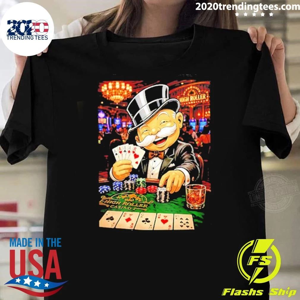 Monopoly Man High Roller Casino Gambling Shirt