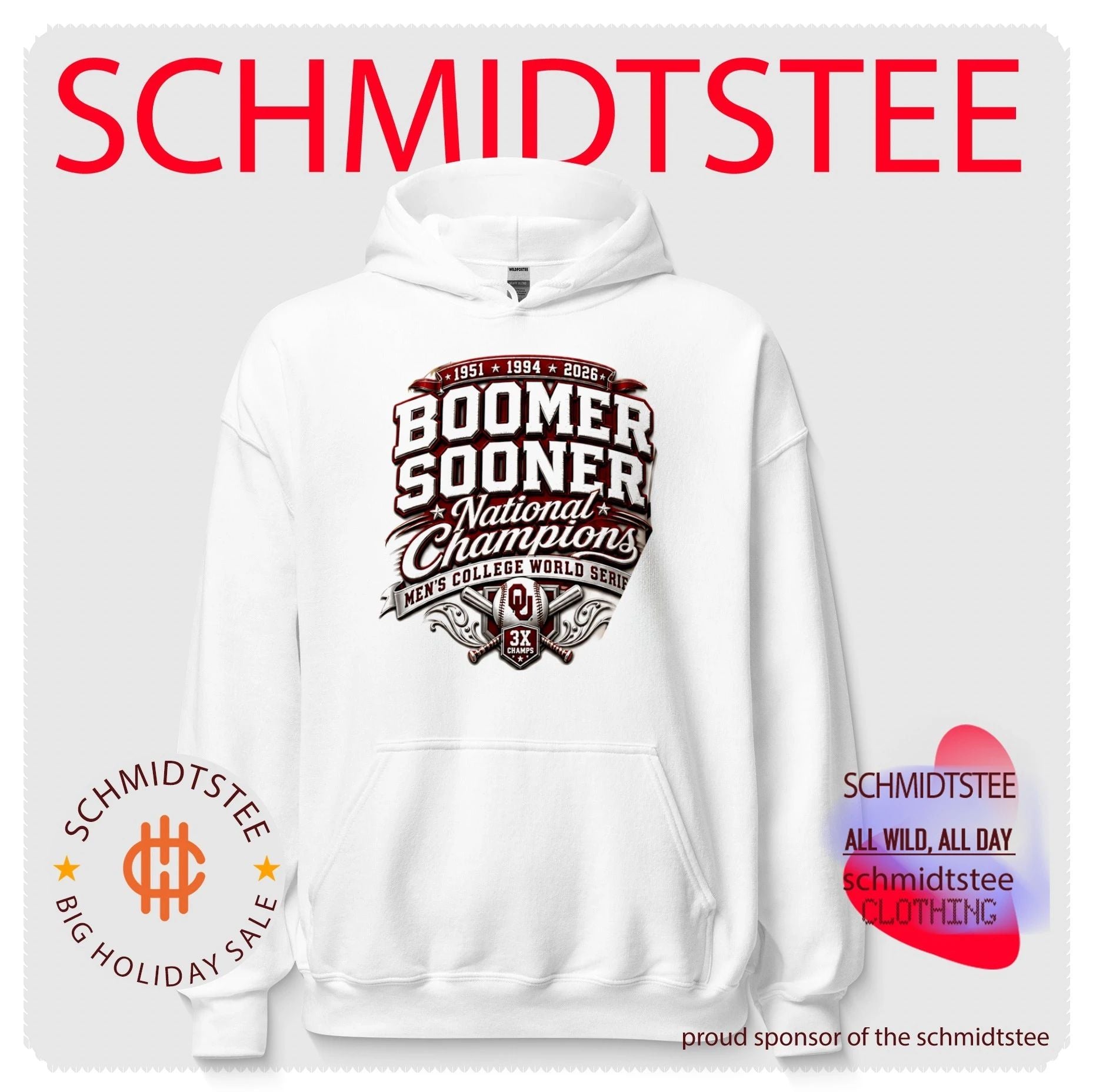 Oklahoma Sooners Boomer Sooner College World Series Champions 3 Time 1951 1994 2026 shirt