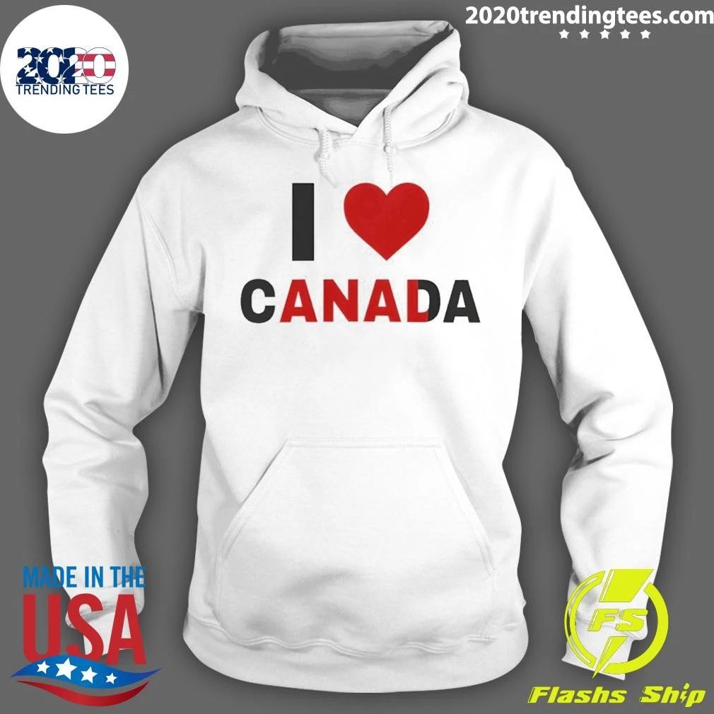I Love Canada Red Text Anal Shirt