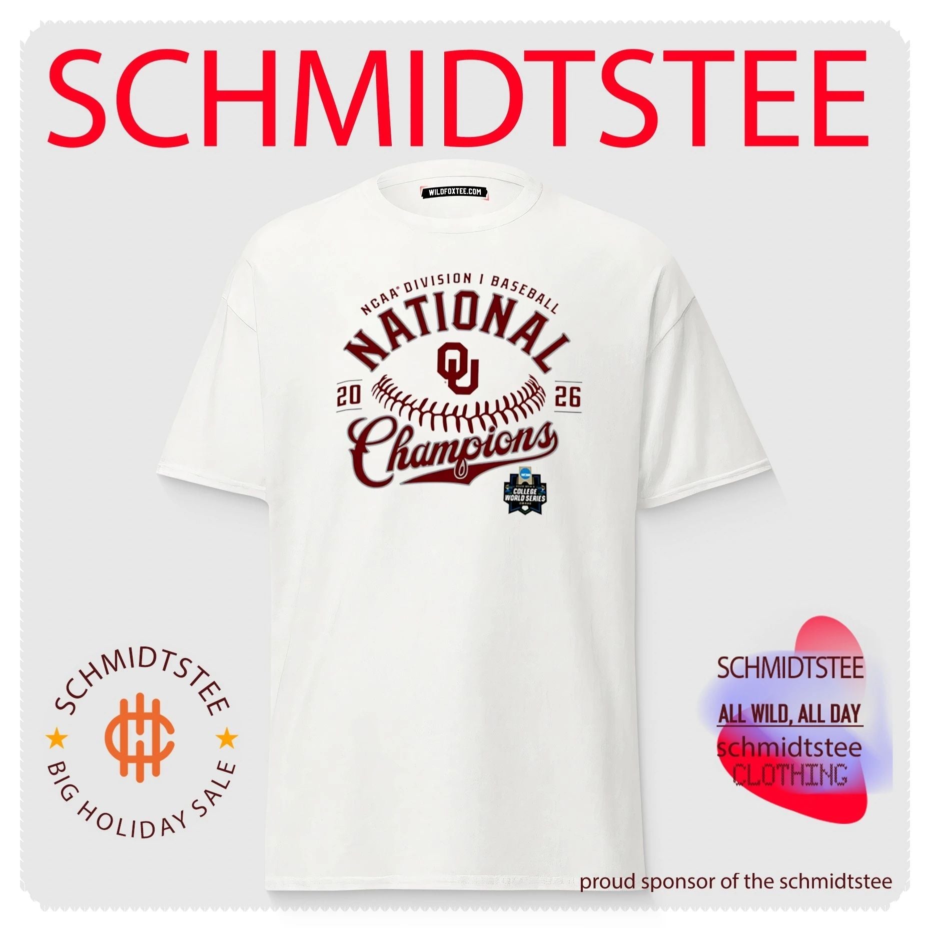 Oklahoma Sooners 2026 CWS Champions shirt