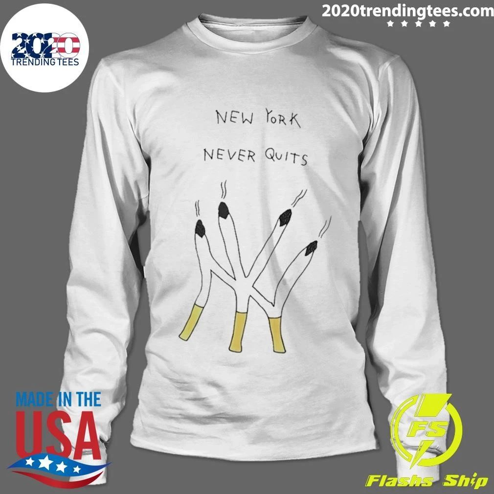 Cigarettes Forming Ny Yankees Logo New York Never Quits Shirt