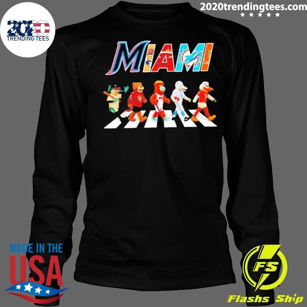 Miami Sports Mascots Abbey Road Graphic Shirt