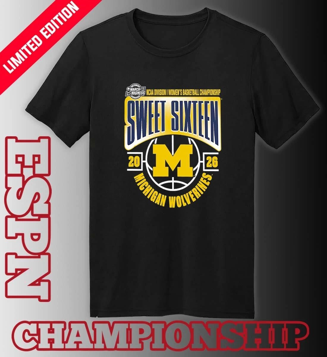 Michigan Wolverines Sweet 16 NCAA DI Women’s Basketball Tournament March Madness 2026 T-Shirt
