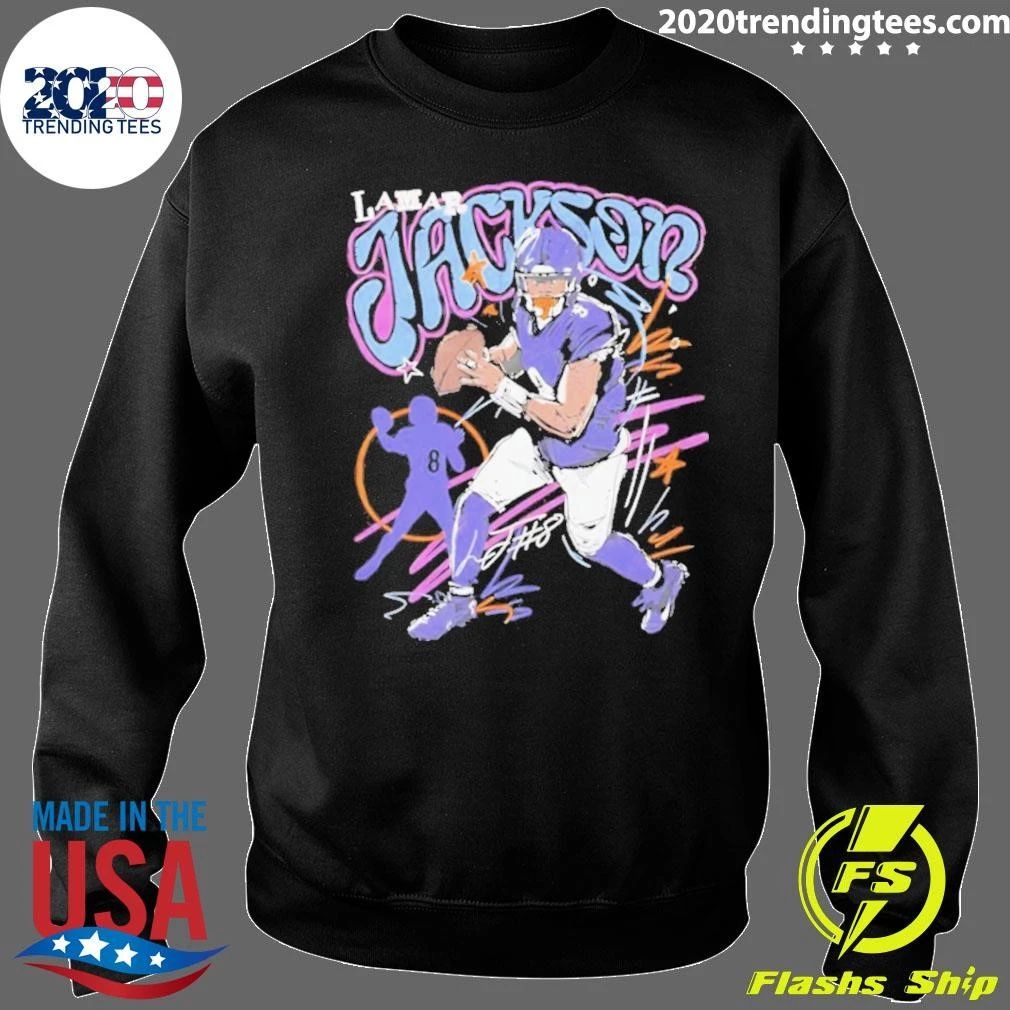 Baltimore Ravens Lamar Jackson Player Signature Scribble Shirt