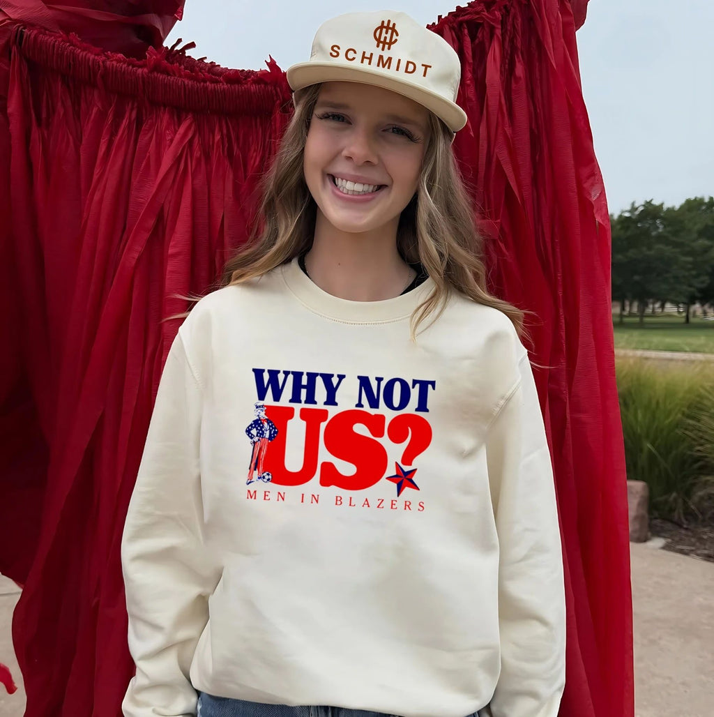 Why Not Us Men in Blazers Uncle Sam Soccer shirt