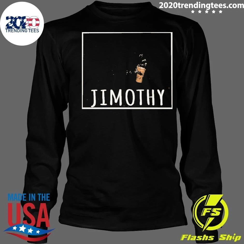 Jimothy Raccoon Drinking Iced Coffee Animal Lover Meme Shirt
