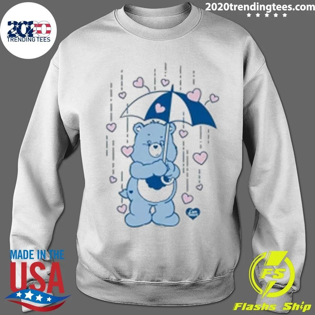 Care Bears Grumpy Bear Umbrella Hearts Oversized Graphic Shirt