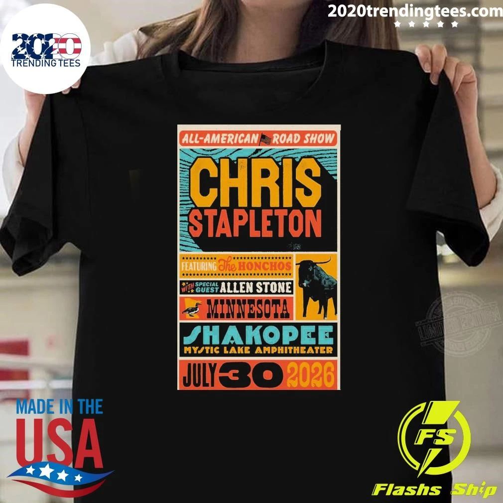 Chris Stapleton Jul 30 2026 Mystic Lake Amphitheater In Shakopee Shirt