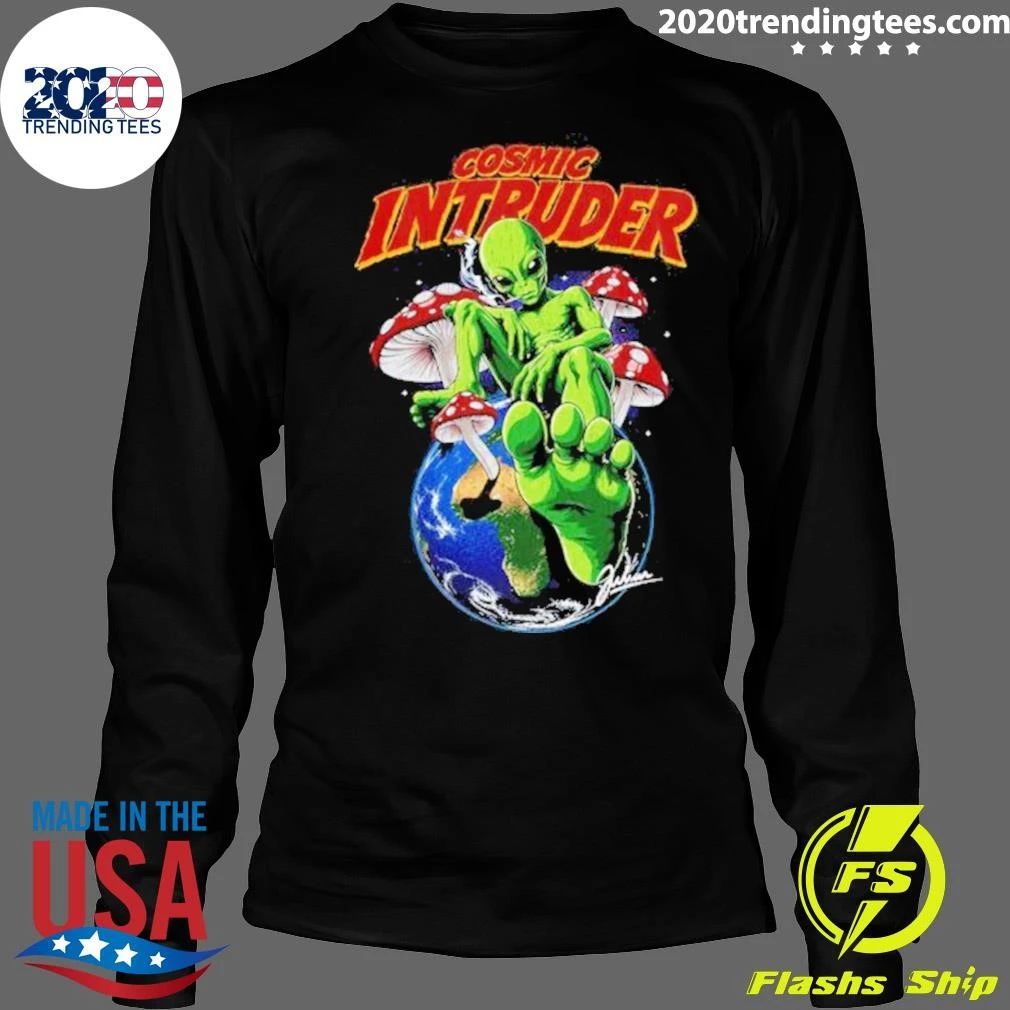 Cosmic Intruder Alien Graphic 2027 Shirt